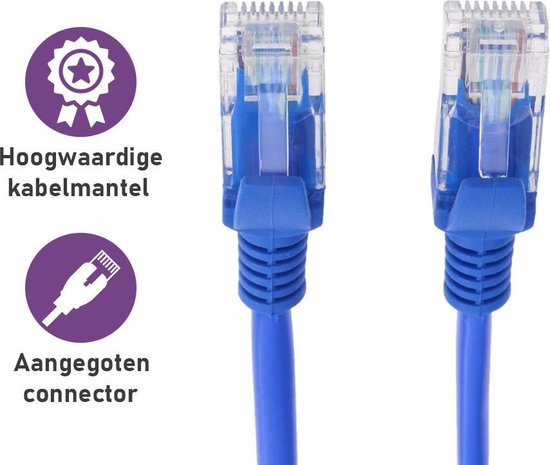 Ethernet Kabel 20m zwart, Cat 7 Netwerkkabel 20 meter Internet Kabel Hoge Snelheid Afgeschermde Ethernetkabel 10Gbps 600MHz S/FTP Buiten Gigabit Waterdichte Patchkabel Lan Kable voor Router(20 Clips