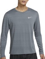 Nike Dry Miler  Sportshirt - Maat M  - Mannen - grijs