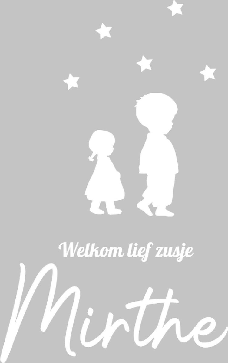 Raamsticker Geboorte - Welkom lief zusje