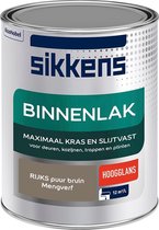 Sikkens Binnenlak - Verf - Hoogglans - Mengkleur - RIJKS puur bruin - 1 liter