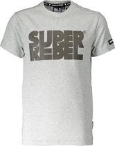 Super Rebel Kids T-Shirt Logo Print Grijs
