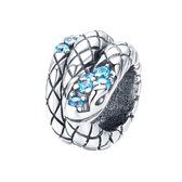 Slang bedel zirkonia | Snake bead | Zilverana | geschikt voor Biagi , Pandora , Trollbeads armband | 925 zilver