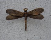 Bronzen beeldje - libelle - Bronzartes - 7 cm hoog - voor huis en tuin