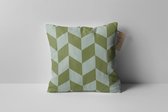 Made on Friday - Sierkussen Twisted Diamond Green 50 x 50 cm - Kendal (Twill 210 gr./m2)