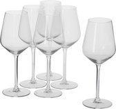 Witte Wijnglazen - 370 ml - hoogte 21 cm - 6 stuks
