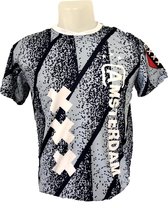 Amsterdam voetbaltenue - Imitatie Voetbal Shirt + Broek Set - Ajax uit tenue - Maat: 152