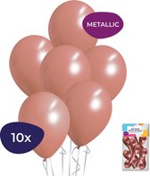 Rose Goud Ballonnen - 10 stuks - Metallic Ballonnen - Rose Goud Versiering