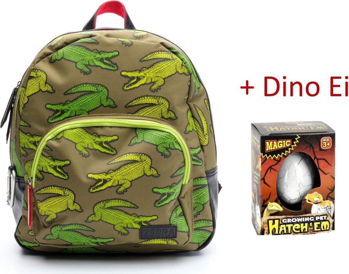 Zebra Rugzak Croco Krokodil print Dino Ei bol