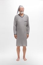Martel Sylwester heren nachthemd met slaapmuts grijs XL