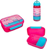 Broodtrommel en Drinkfles - Peppa Pig - Lunch set