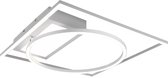 LED Plafondlamp - Plafondverlichting - Trion Dowino - 33W - Aanpasbare Kleur - Vierkant - Mat Wit - Aluminium