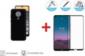 2-In-1 Screenprotector Hoesje Bescherming Protector Set Geschikt Voor Nokia 5.4 - Full Cover 3D Edge Tempered Glass Screen Protector Met Siliconen Back Bescherm Hoes Cover Case - D