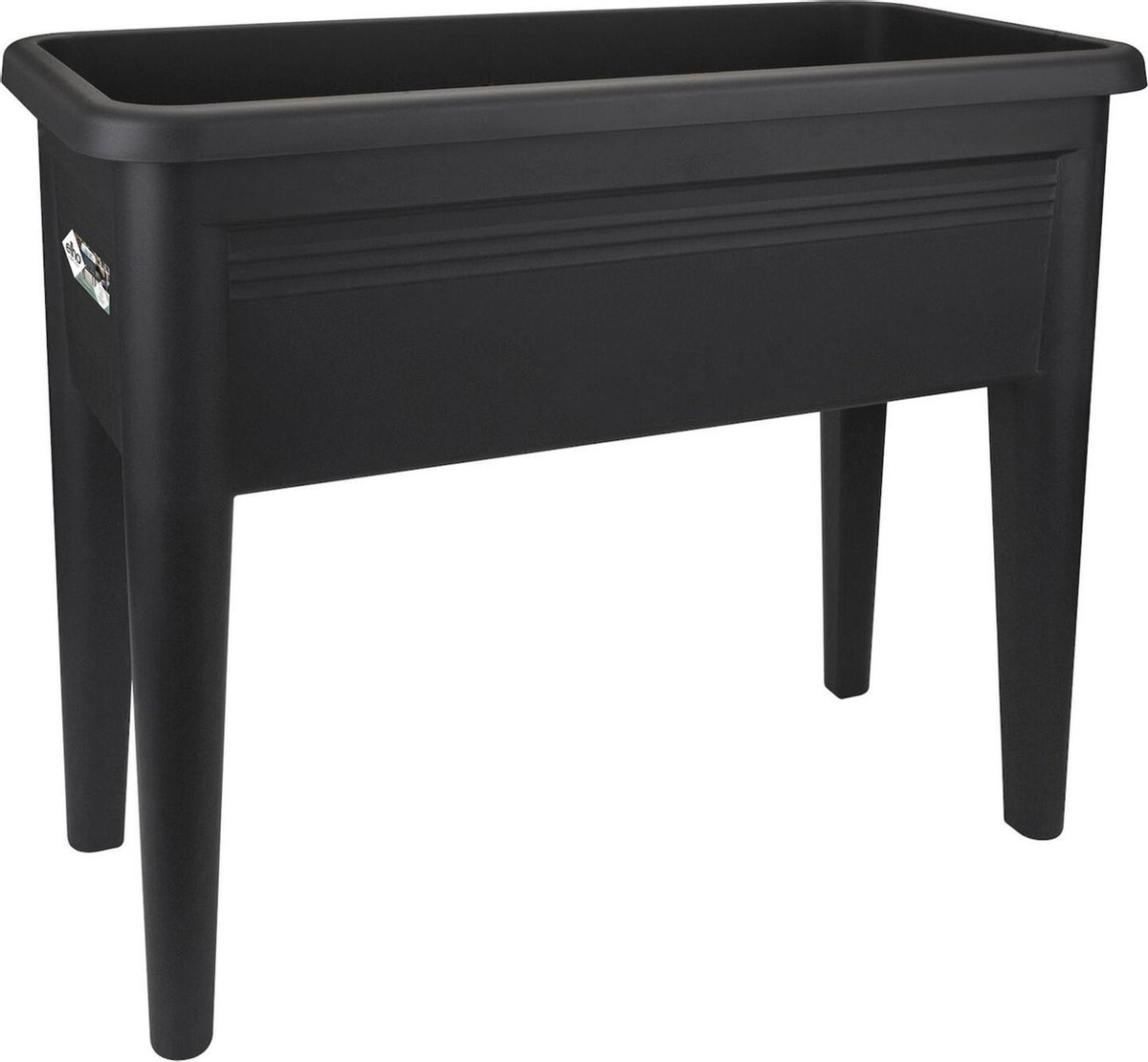 Elho Green Basics Kweektafel Xxl - Plantenbak voor Buitenkweken En Oogsten - Ø 75.5 x H 65.1 - Zwart
