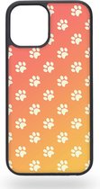Orange paws Telefoonhoesje - Apple iPhone 12 / 12 Pro