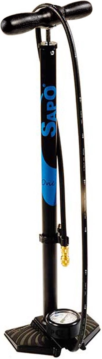 Sapo Fietspomp One Met Manometer Zwart/blauw
