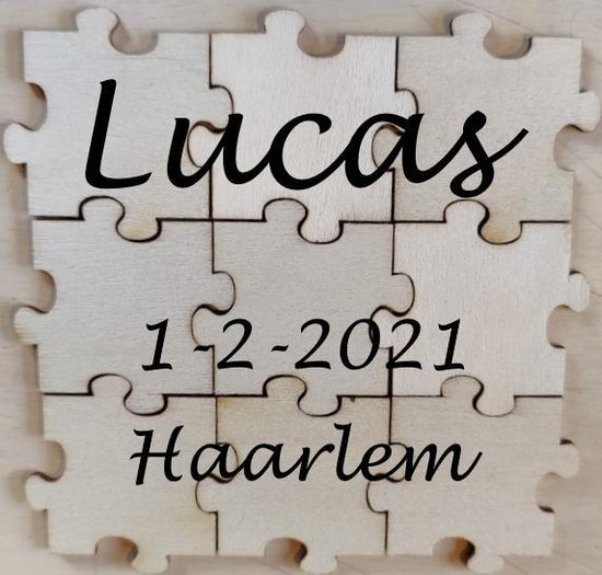Houten puzzel gepersonaliseerd met uw eigen tekst of afbeelding 3x3 |  bol.com