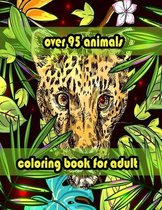 over 95 animals coloring book for adult