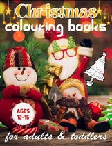 Christmas colouring books for adults & toddlers ages 12-16