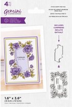 Gemini Clearstamp&snijmal set - Floral Frame - I'm so Happy For You