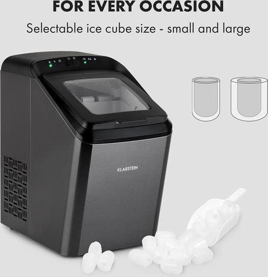 Partytime ijsblokjesmachine helder ijs 15kg/24h roestvrij staal — afbeelding 5
