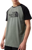The North Face The North Face Raglan Easy T-shirt - Mannen - groen - zwart
