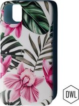 Backcover hoesje TPU iPhone SE 2020 – back cover roze orchidee bloemen print voor iPhone  – mooi bloemen printje niet transparant – iPhone SE 2020 – back cover trendy print – achte