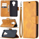 Nokia 3.4 hoesje, MobyDefend Wallet Book Case Met Koord, Lichtbruin | GSM Hoesje / Telefoonhoesje Geschikt Voor: Nokia 3.4