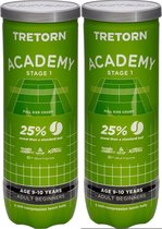 Tretorn Academy Stage 1 Green 6 pack