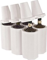 Schuim koeler voor 6 flessen wijn - Piepschuim isolatie 35 x 23 x 34,5 cm koelbox - koeling voor lange tijd en herbruikbaar
