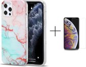 Luxe marmer hoesje voor Apple iPhone 11 | Marmerprint | Back Cover + 1x screenprotector