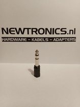 NEWTRONICS Stereo adapter verloop van 3.5mm vrouwelijk -> 6.35mm mannelijk - stereo