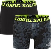 De beste boxershorts- Salming- boxershort heren -maat L- 2 stuks- zwart/grijs- keen