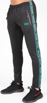 WRONG FRIENDS - LYON TRACK PANTS - BLACK/TURQUOISE - SMALL