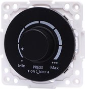 LED Dimmer - Aigi Jura - Inbouw - Rond - Kunststof - Enkel Knop - 3-100W - Zwart - BES LED
