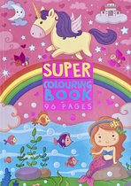 Super Colouring Book - Unicorn - Zeemeerminnen - Kleurboek - 96 pagina's