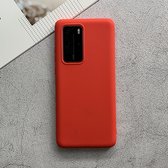 Voor Huawei P40 Pro Shockproof Frosted TPU beschermhoes (rood)