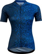 fietsshirt Attack dames polyester blauw maat L
