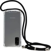 Mobiparts  Samsung Galaxy S20 4G/5G Zwart hoesje met koord