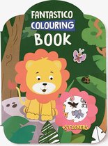 Fantastico Colouring Book - Jungle dieren - Kleurboek - Stickerboek