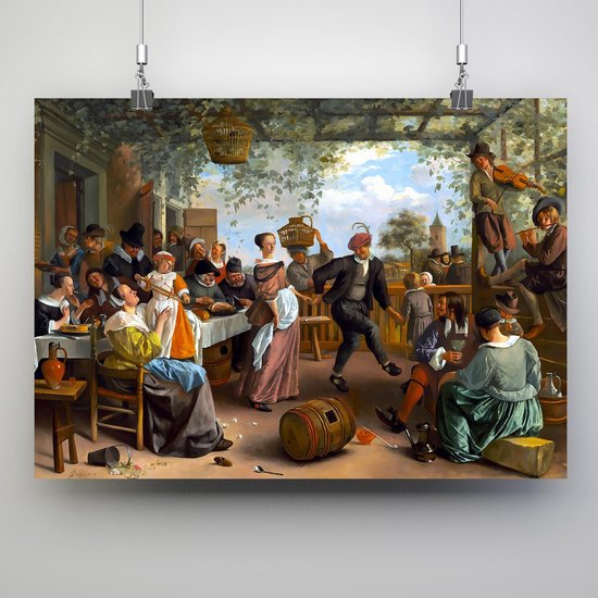 Poster Het dansende paar 1663 - Jan Steen - 70x50cm