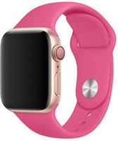 Apple Watch Bandje / Apple Watch Band / iWatch bandje / Series 1 2 3 4 5 6 SE / Sport / Siliconen / Armband / Roestvrij / 38 mm / 40 mm / S/M – Barbie Roze – Pink