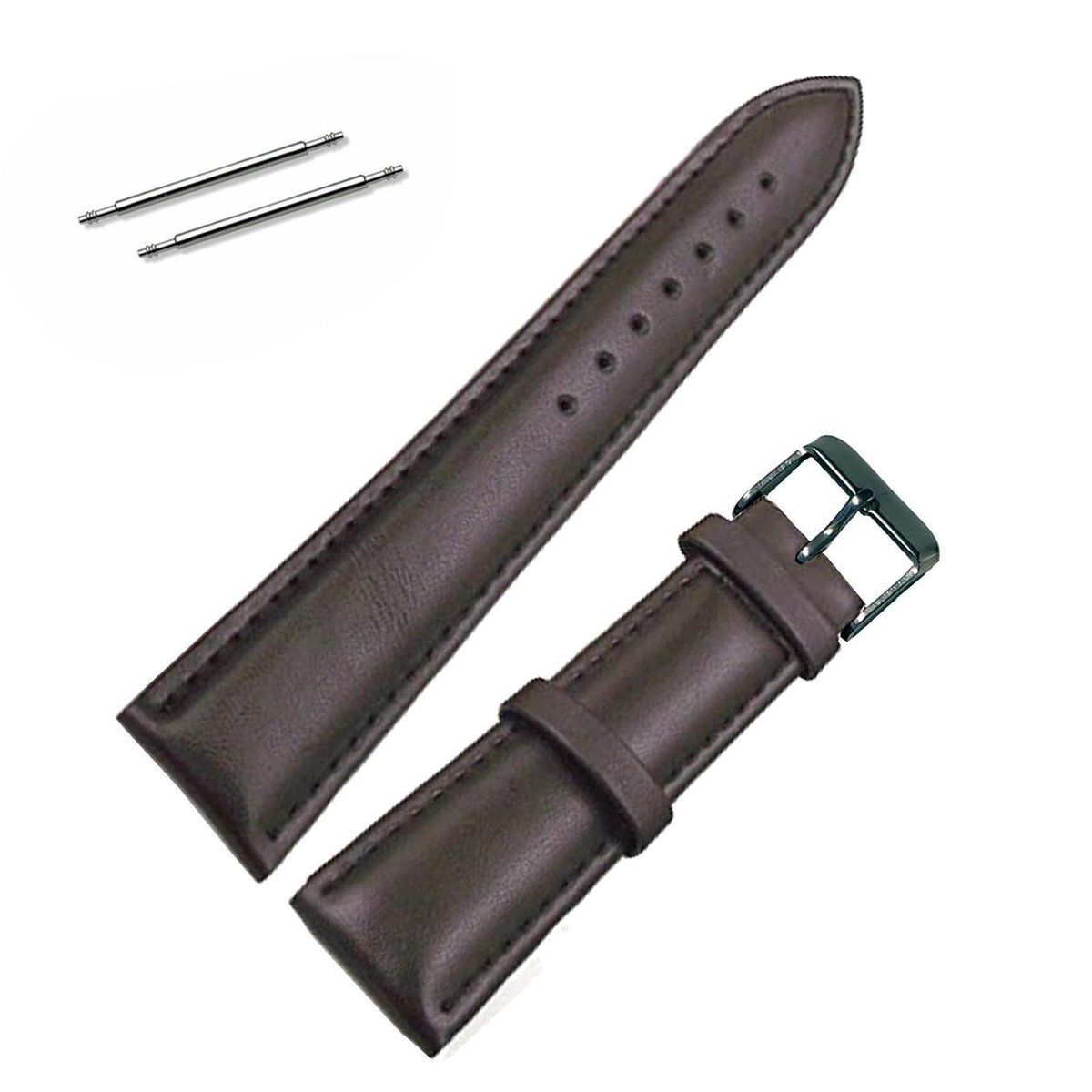 Fako® - Horlogebandje - Echt Leer - Soft - 18mm - Bruin