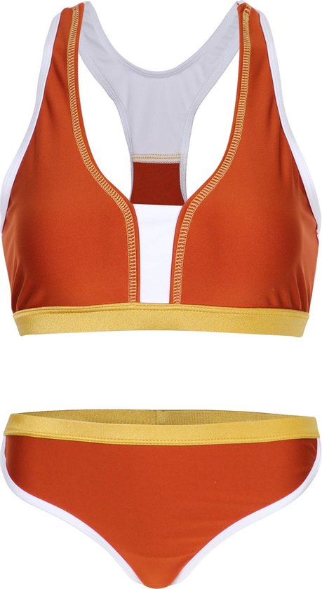 Sportieve bikini met 3 kleuren -Orange 128-134