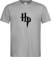 Grijs T shirt met Zwart logo " Harry Potter "  print size XL