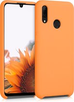 kwmobile telefoonhoesje voor Huawei P Smart (2019) - Hoesje met siliconen coating - Smartphone case in fruitig oranje