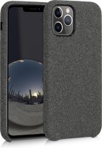 kwmobile hoesje geschikt voor Apple iPhone 11 Pro Max - Stoffen backcover voor smartphone in grijs