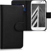 kwmobile telefoonhoesje voor Samsung Galaxy S4 Mini - Hoesje met pasjeshouder in zwart - Wallet case