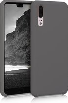 kwmobile telefoonhoesje voor Huawei P20 - Hoesje met siliconen coating - Smartphone case in steengrijs