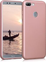 kwmobile telefoonhoesje voor Honor 9 Lite - Hoesje voor smartphone - Back cover in metallic roségoud