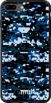 iPhone 7 Plus Hoesje TPU Case - Navy Camouflage #ffffff